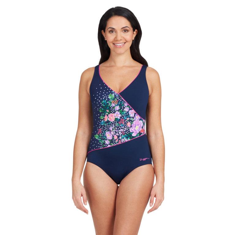 Zoggs Martinique Wrap Front One Piece  Zoggs Martinique Wrap Front One Piece