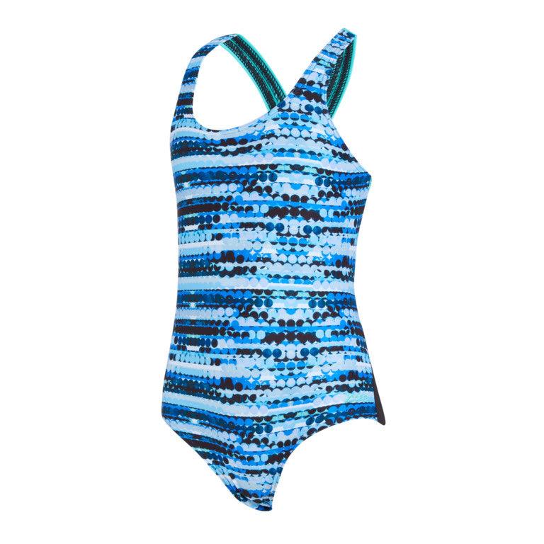 Zoggs Rock Wave Rowleeback Girls One Piece  Zoggs Rock Wave Rowleeback Girls One Piece