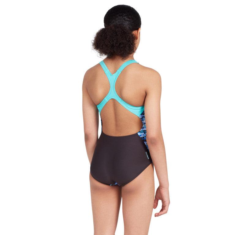 Zoggs Rock Wave Rowleeback Girls One Piece  Zoggs Rock Wave Rowleeback Girls One Piece