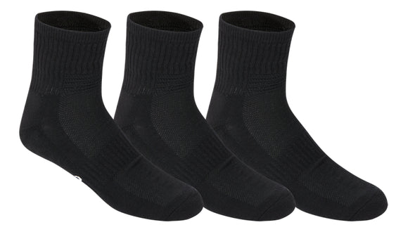 Pace Quarter Sock 3 Pack Performance Black / 8-11