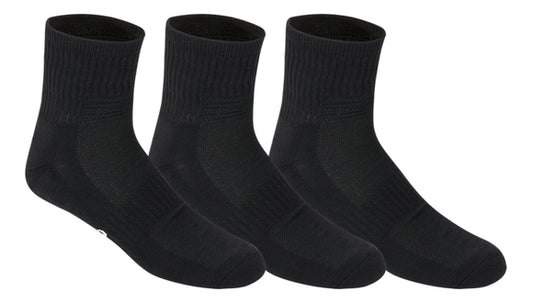 Pace Quarter Sock 3 Pack Performance Black / 8-11