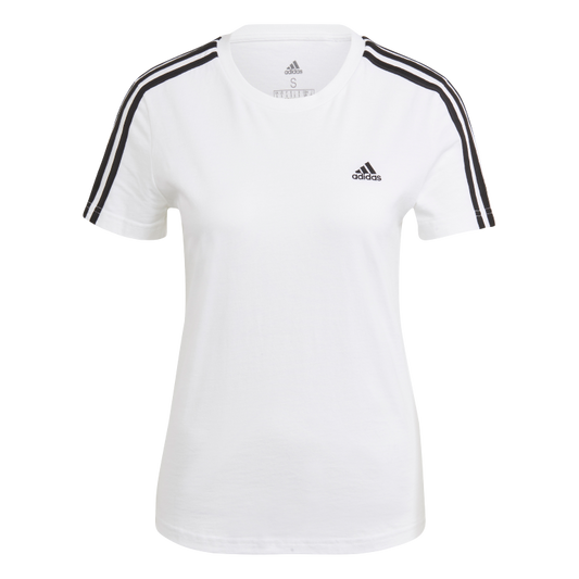 Essentials Slim 3-Stripes T-Shirt 2XL / White/Black