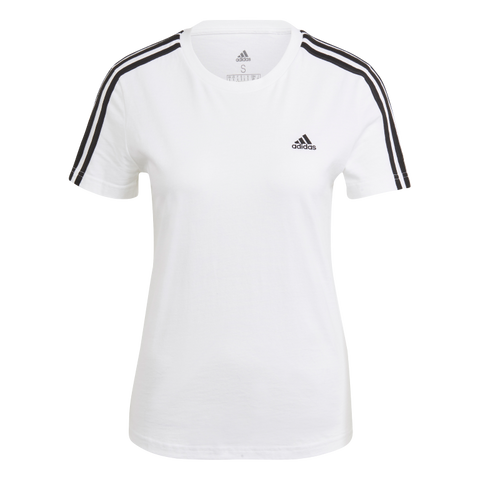 Essentials Slim 3-Stripes T-Shirt 2XL / White/Black