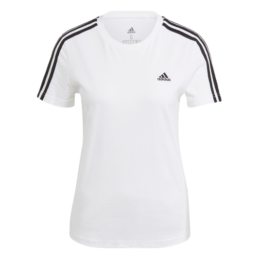 Essentials Slim 3-Stripes T-Shirt 2XL / White/Black