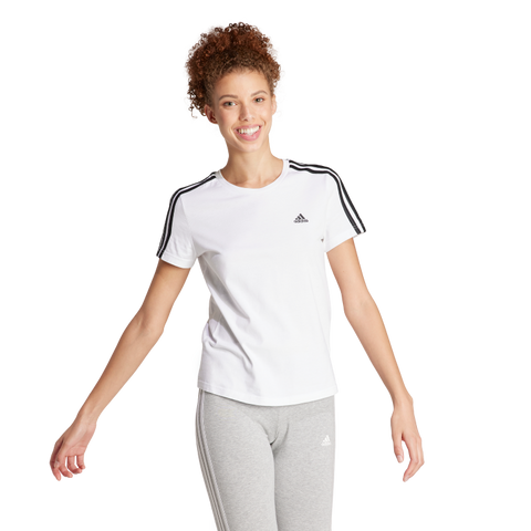 Essentials Slim 3-Stripes T-Shirt 2XL / White/Black