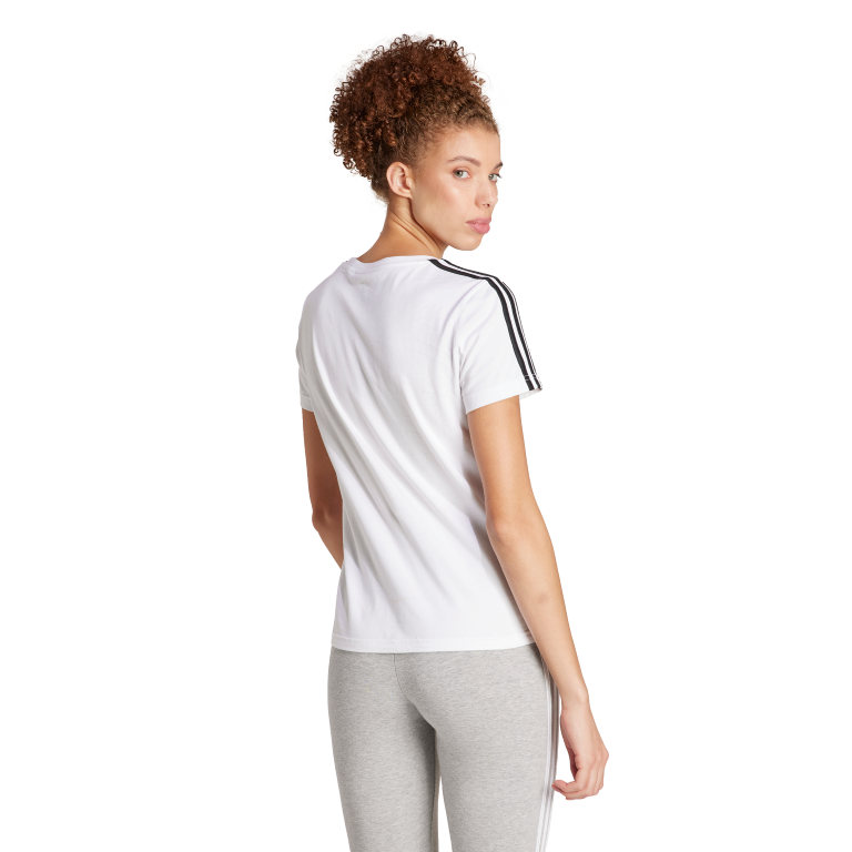 Essentials Slim 3-Stripes T-Shirt 2XL / White/Black