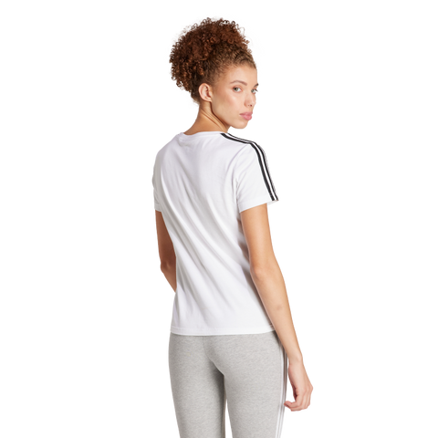 Essentials Slim 3-Stripes T-Shirt 2XL / White/Black