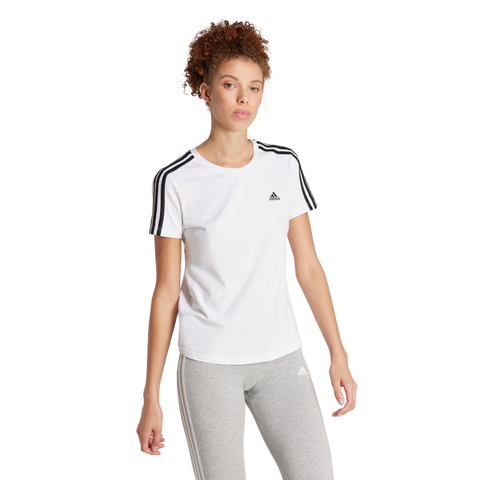 Essentials Slim 3-Stripes T-Shirt 2XL / White/Black