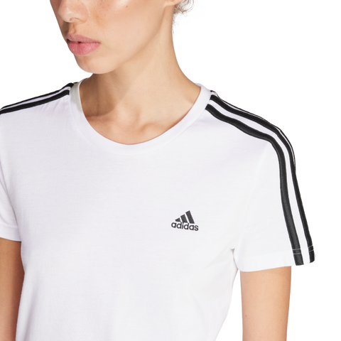 Essentials Slim 3-Stripes T-Shirt 2XL / White/Black
