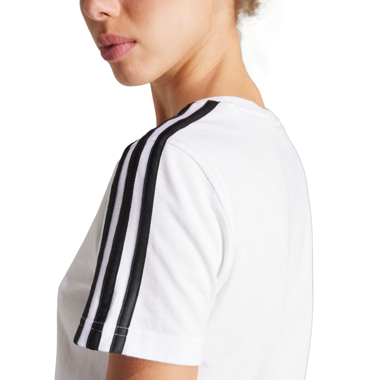 Essentials Slim 3-Stripes T-Shirt 2XL / White/Black