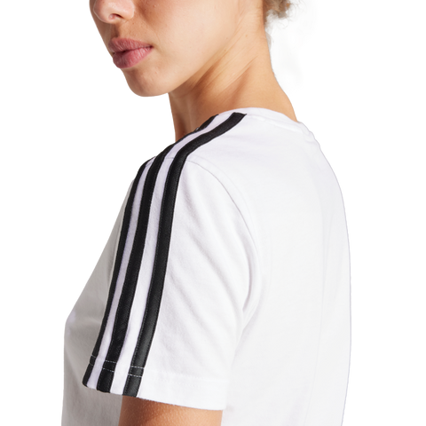 Essentials Slim 3-Stripes T-Shirt 2XL / White/Black
