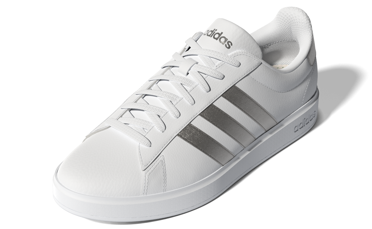 Grand Court Cloudfoam Lifestyle Court Comfort Shoes 5 / Ftwr White/Platin Met./Platin Met.