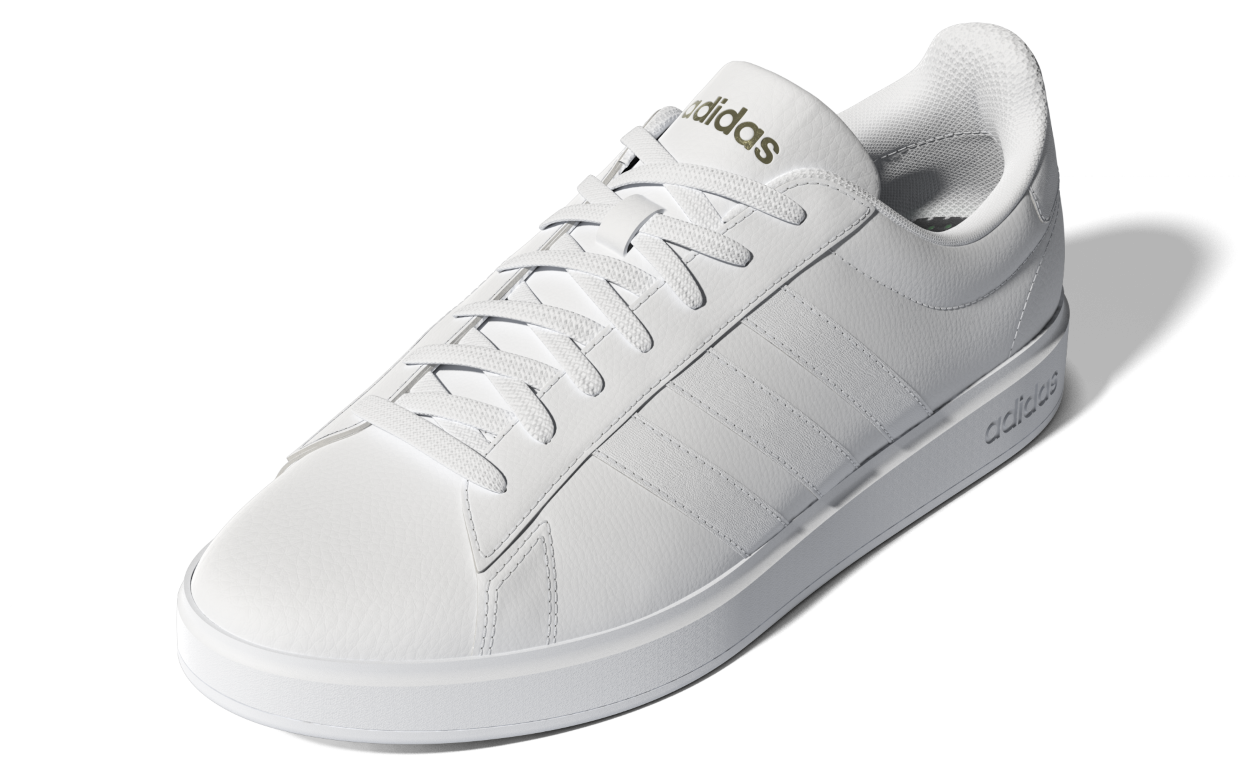 Grand Court Cloudfoam Lifestyle Court Comfort Shoes 5 / Ftwr White/Ftwr White/Gold Met.