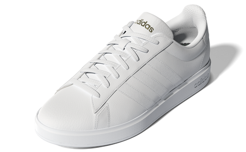 Grand Court Cloudfoam Lifestyle Court Comfort Shoes 5 / Ftwr White/Ftwr White/Gold Met.