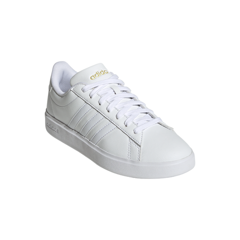 Grand Court Cloudfoam Lifestyle Court Comfort Shoes 5 / Ftwr White/Ftwr White/Gold Met.