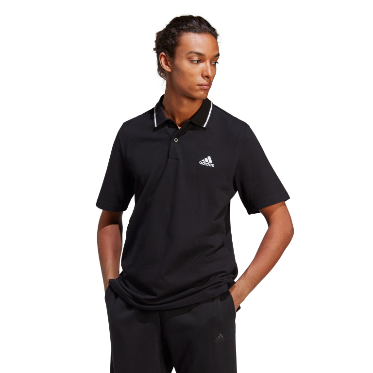 Essentials Piqué Small Logo Polo Shirt 2XL / Black