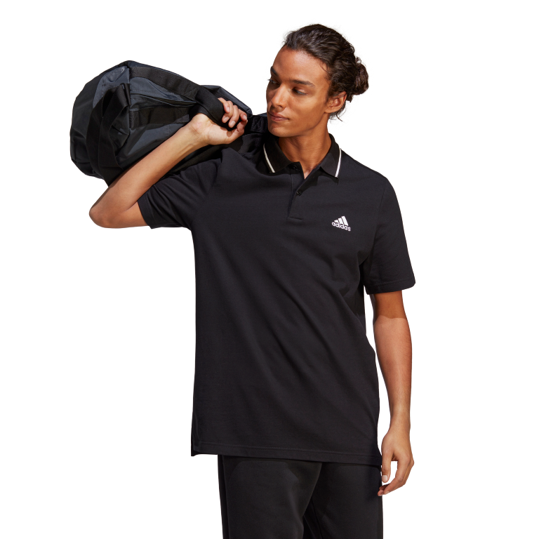 Essentials Piqué Small Logo Polo Shirt 2XL / Black