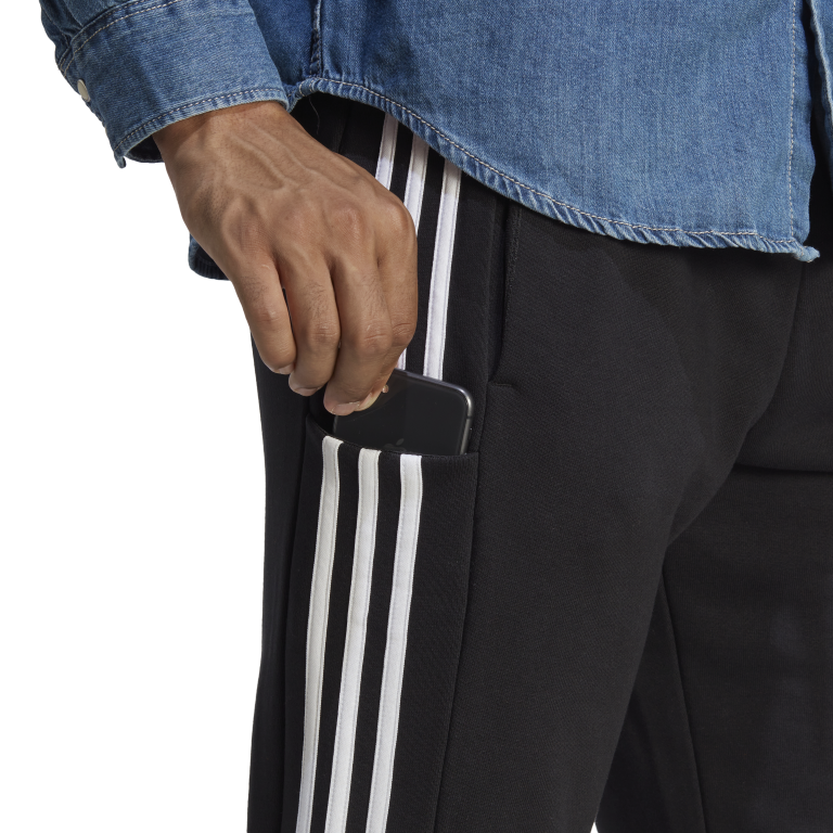 Essentials French Terry Tapered Cuff 3-Stripes Joggers 2XL / Black/White