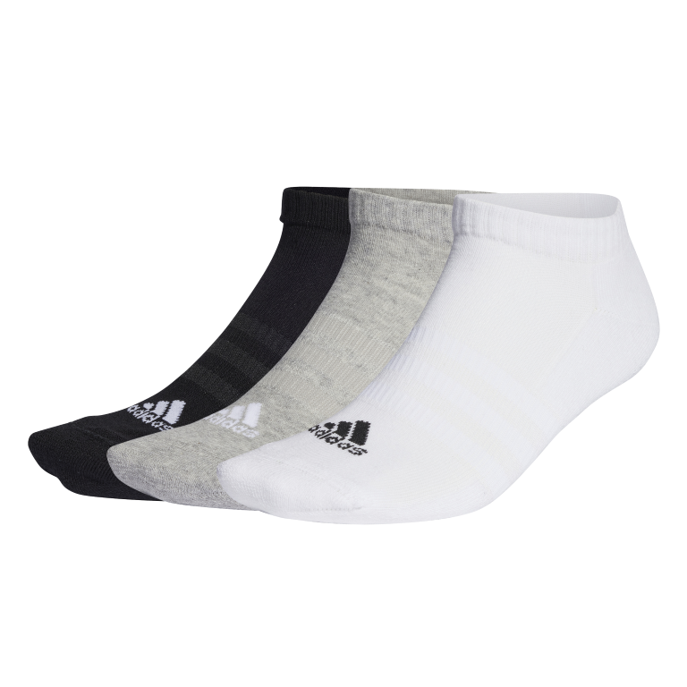 Cushioned Low-Cut Socks 3 Pairs KXL / Medium Grey Heather/White/Black