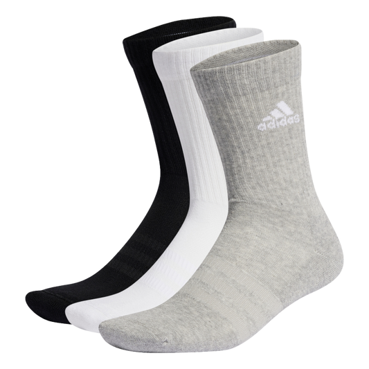 Cushioned Crew Socks 3 Pairs KL / Medium Grey Heather/White/Black