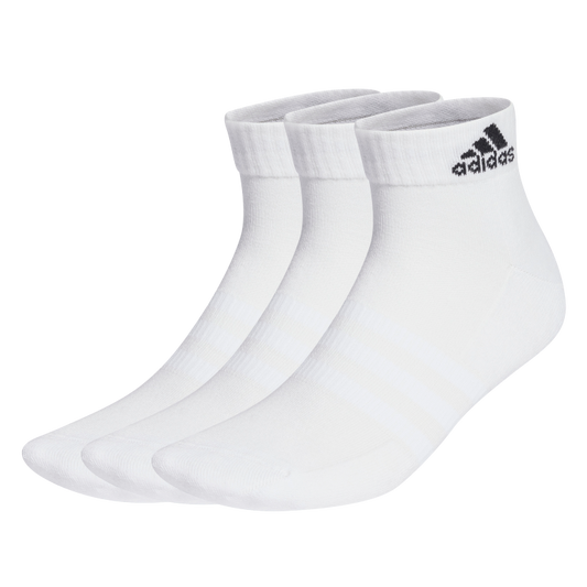Cushioned Sportswear Ankle Socks 3 Pairs KXL / White/Black