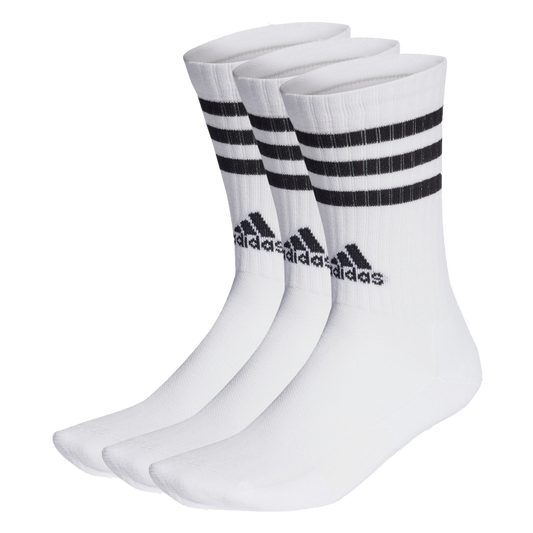 3-Stripes Cushioned Crew Socks 3 Pairs KL / White/Black