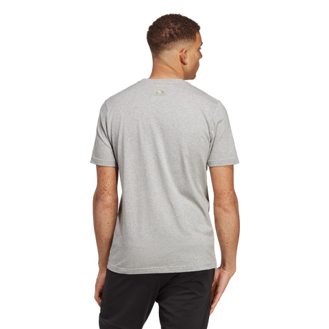 Essentials Single Jersey Linear Embroidered Logo T-Shirt 2XL / Medium Grey Heather