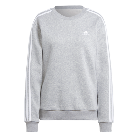 Essentials 3-Stripes Fleece Sweatshirt 2XL / Medium Grey Heather/White