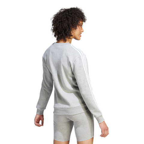 Essentials 3-Stripes Fleece Sweatshirt 2XL / Medium Grey Heather/White