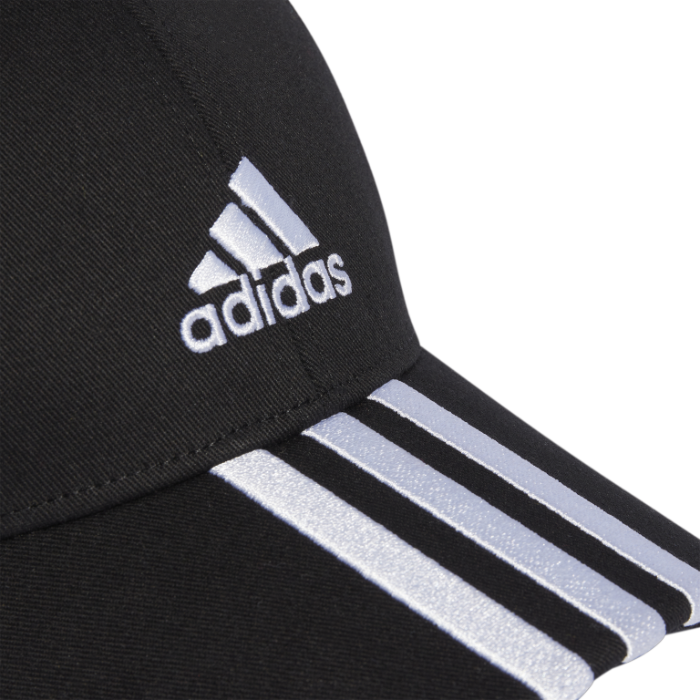 3-Stripes Cotton Twill Baseball Cap OSFC / Black/White