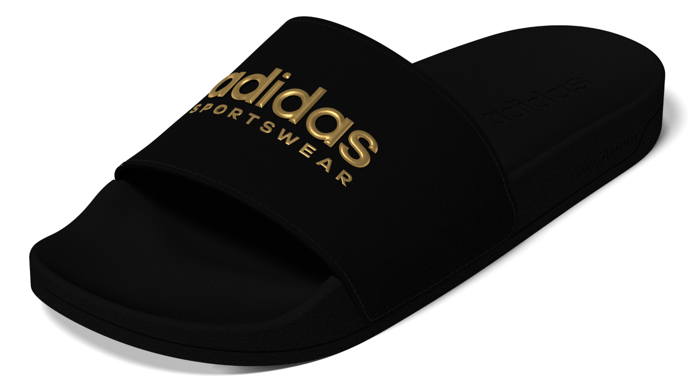 Adilette Shower Slides 4 / Core Black/Core Black/Matte Gold