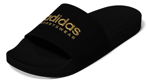 Adilette Shower Slides 4 / Core Black/Core Black/Matte Gold