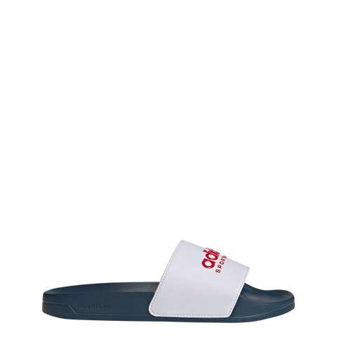 Adilette Shower Slides 4 / Ftwr White/Better Scarlet/Team Navy Blue 2