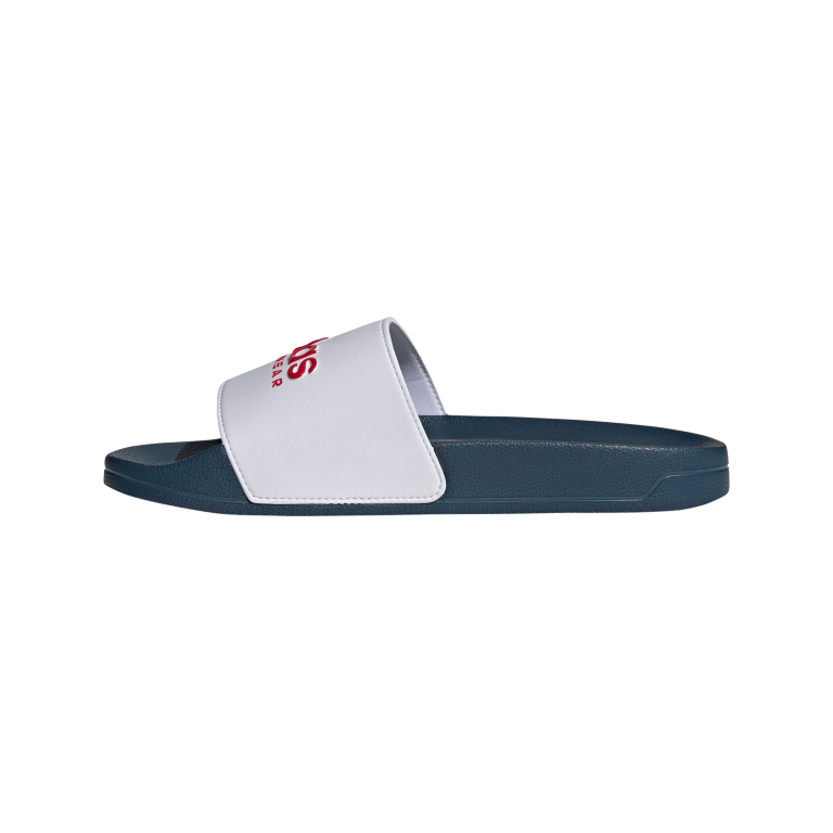 Adilette Shower Slides 4 / Ftwr White/Better Scarlet/Team Navy Blue 2