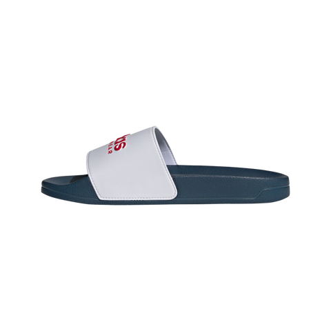 Adilette Shower Slides 4 / Ftwr White/Better Scarlet/Team Navy Blue 2