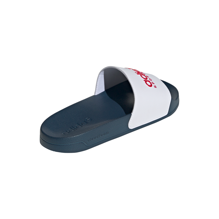 Adilette Shower Slides 4 / Ftwr White/Better Scarlet/Team Navy Blue 2