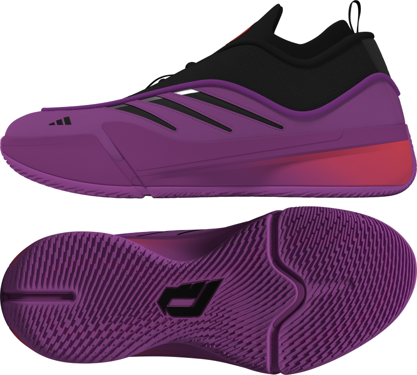 Lillard Dame 9 Low Trainers 4 / Purple Burst/Core Black/Solar Red