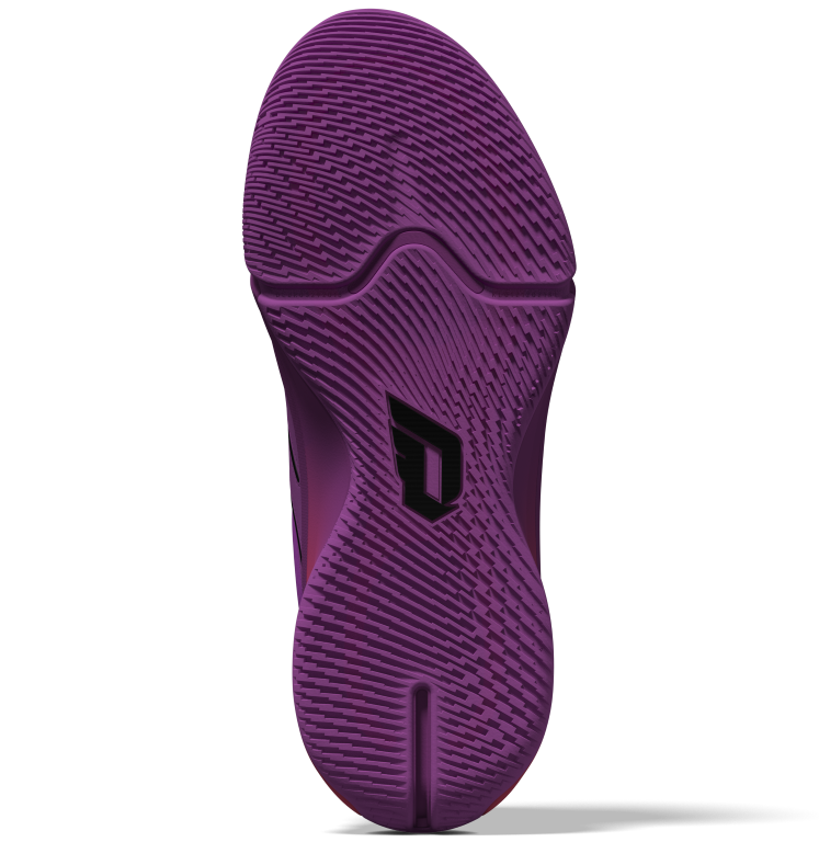 Lillard Dame 9 Low Trainers 4 / Purple Burst/Core Black/Solar Red