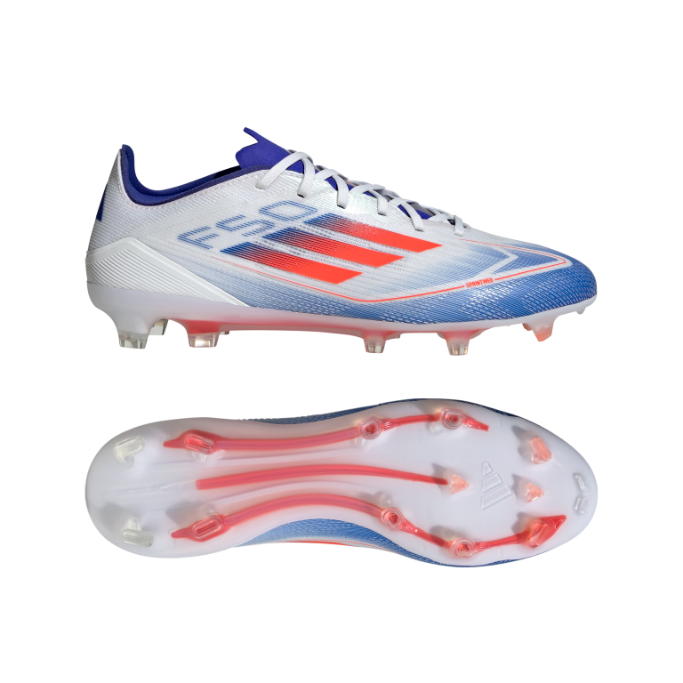 F50 Pro Firm Ground Boots 4 / Ftwr White/Solar Red/Lucid Blue