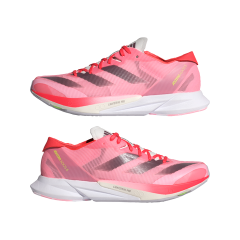 ADIZERO ADIOS 8 W 5 / Pink Spark/Aurora Met./Solar Red