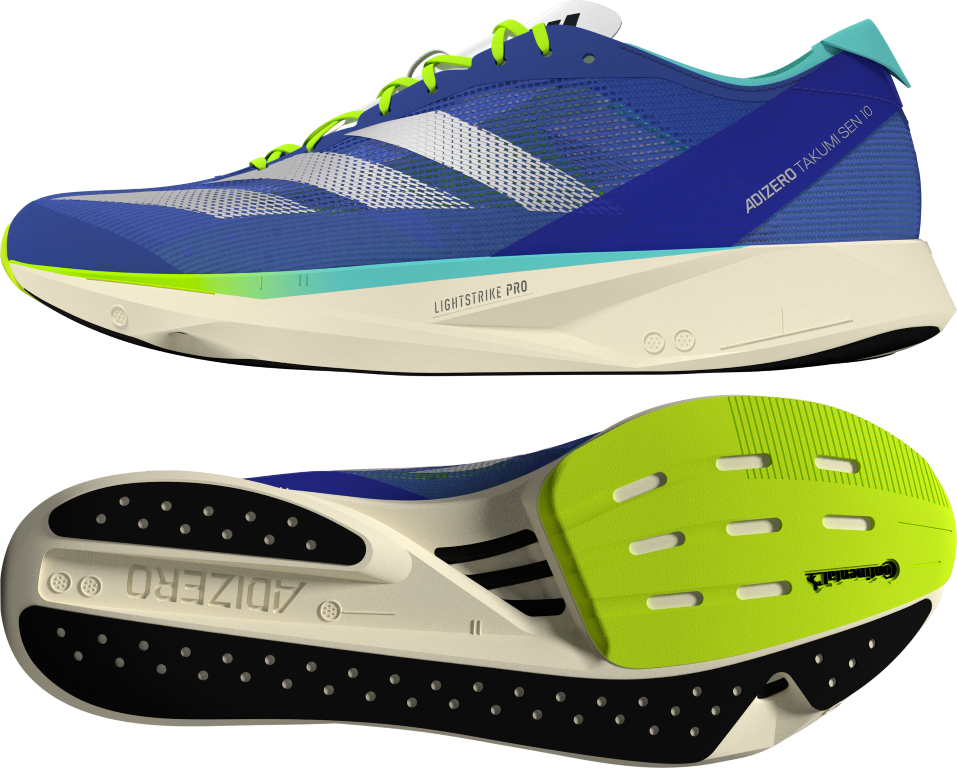 Adizero Takumi Sen 10 Shoes 7 / Cobalt Blue/Zero Met./Lucid Lemon