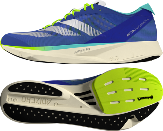 Adizero Takumi Sen 10 Shoes 7 / Cobalt Blue/Zero Met./Lucid Lemon