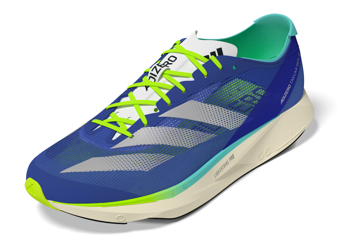 Adizero Takumi Sen 10 Shoes 7 / Cobalt Blue/Zero Met./Lucid Lemon