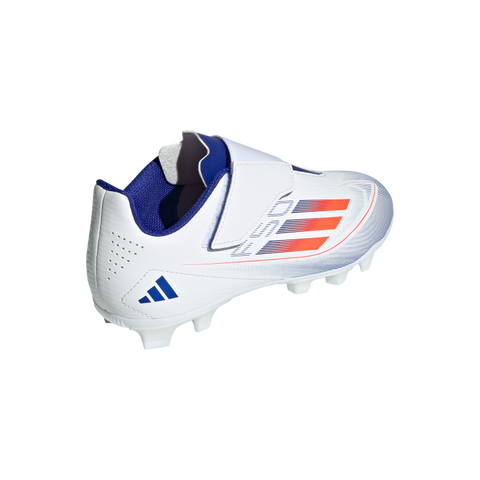 F50 Club Hook-and-Loop Flexible-Ground Boots Kids 1 / Ftwr White/Solar Red/Lucid Blue