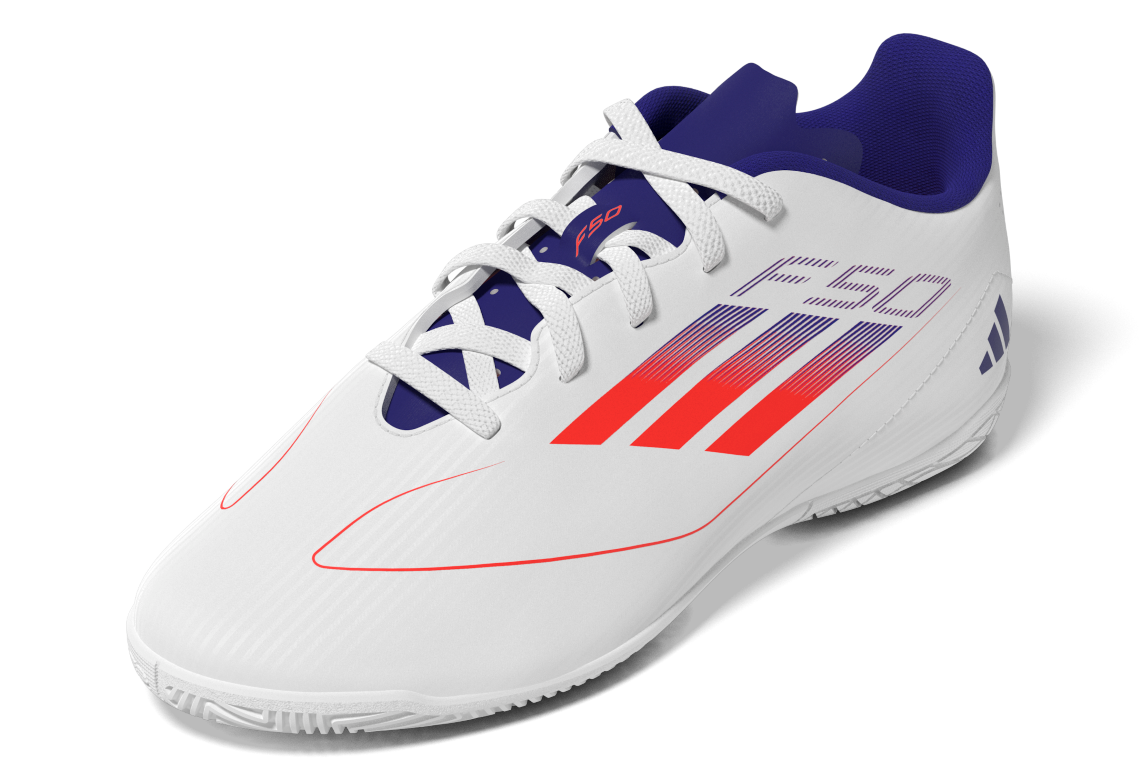 F50 Club Indoor Boots Kids 1 / Ftwr White/Solar Red/Lucid Blue