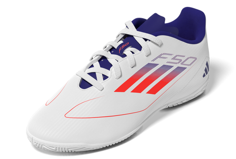 F50 Club Indoor Boots Kids 1 / Ftwr White/Solar Red/Lucid Blue