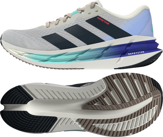 Adistar 3 Running Shoes New York 7 / Off White/Aurora Ink/Flash Aqua