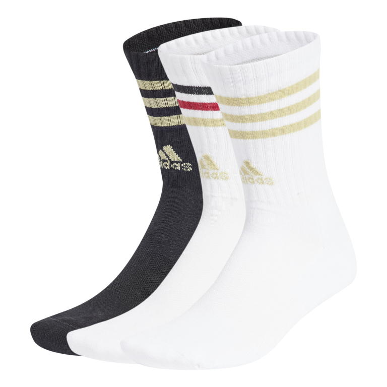 3-Stripes Cushioned Crew Socks 3 Pairs KL / White/Black/White