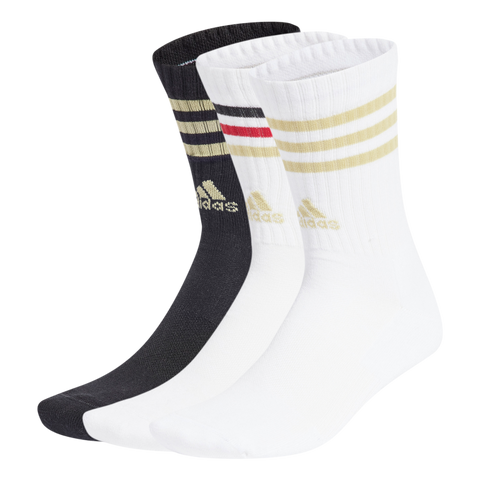3-Stripes Cushioned Crew Socks 3 Pairs KL / White/Black/White