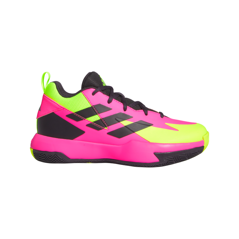 Cross Em Up Select Mid Trainers Kids 4 / Lucid Pink/Aurora Black/Lucid Lemon